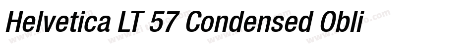 Helvetica LT 57 Condensed Oblique字体转换